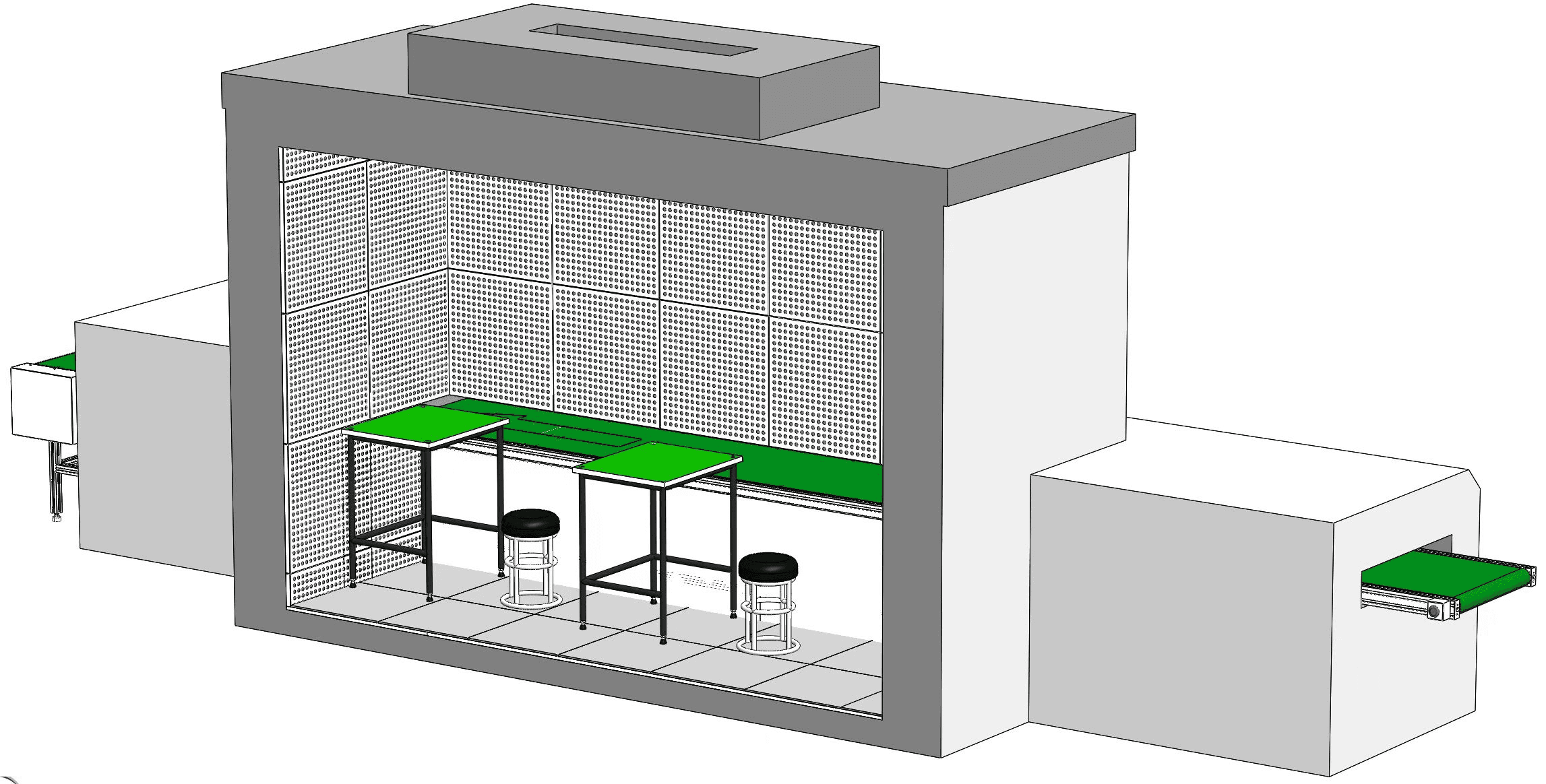 Inline static room (production-line) — 2